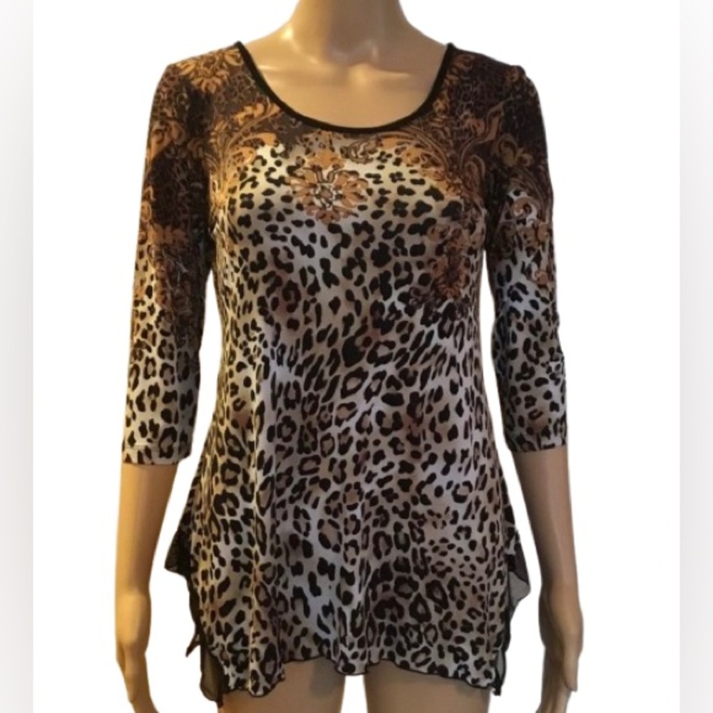 Bianca Nygard Animal Print Top - Size MP